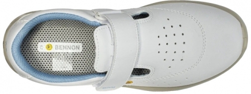 Sandale de protectie S1 ESD, alb, Bennon